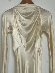 1930s Silk Cowl Neck Dress