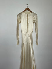 1930s Silk Cowl Neck Dress