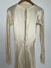 1930s Silk Cowl Neck Dress