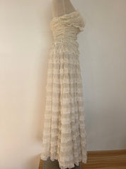 1950s Strapless Frill Dress