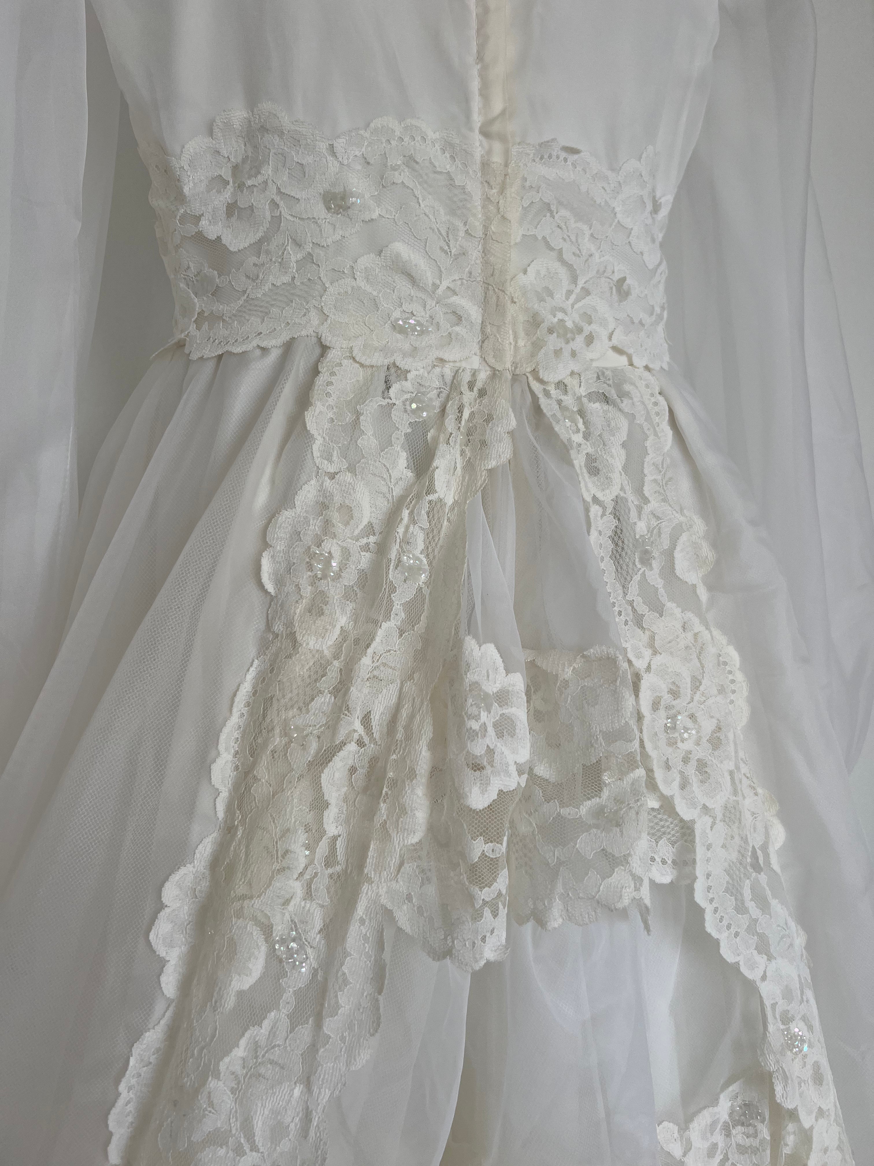 1970s Lace Detail Princess Dress