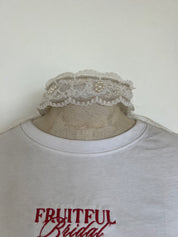 1970s Lace Crown Elbow Length Veil