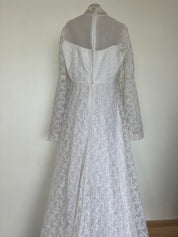 1970s Lace Bell Sleeve Dress