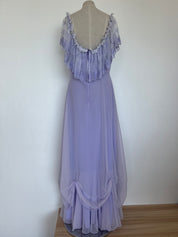 1970s Lilac Off-the-shoulder Dress