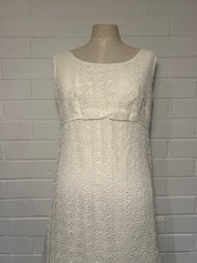 1960s Lace Empire Dress with Cape