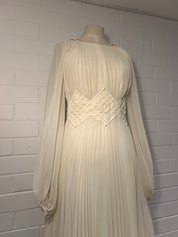 1970s Franke Stuart Pleated Dress