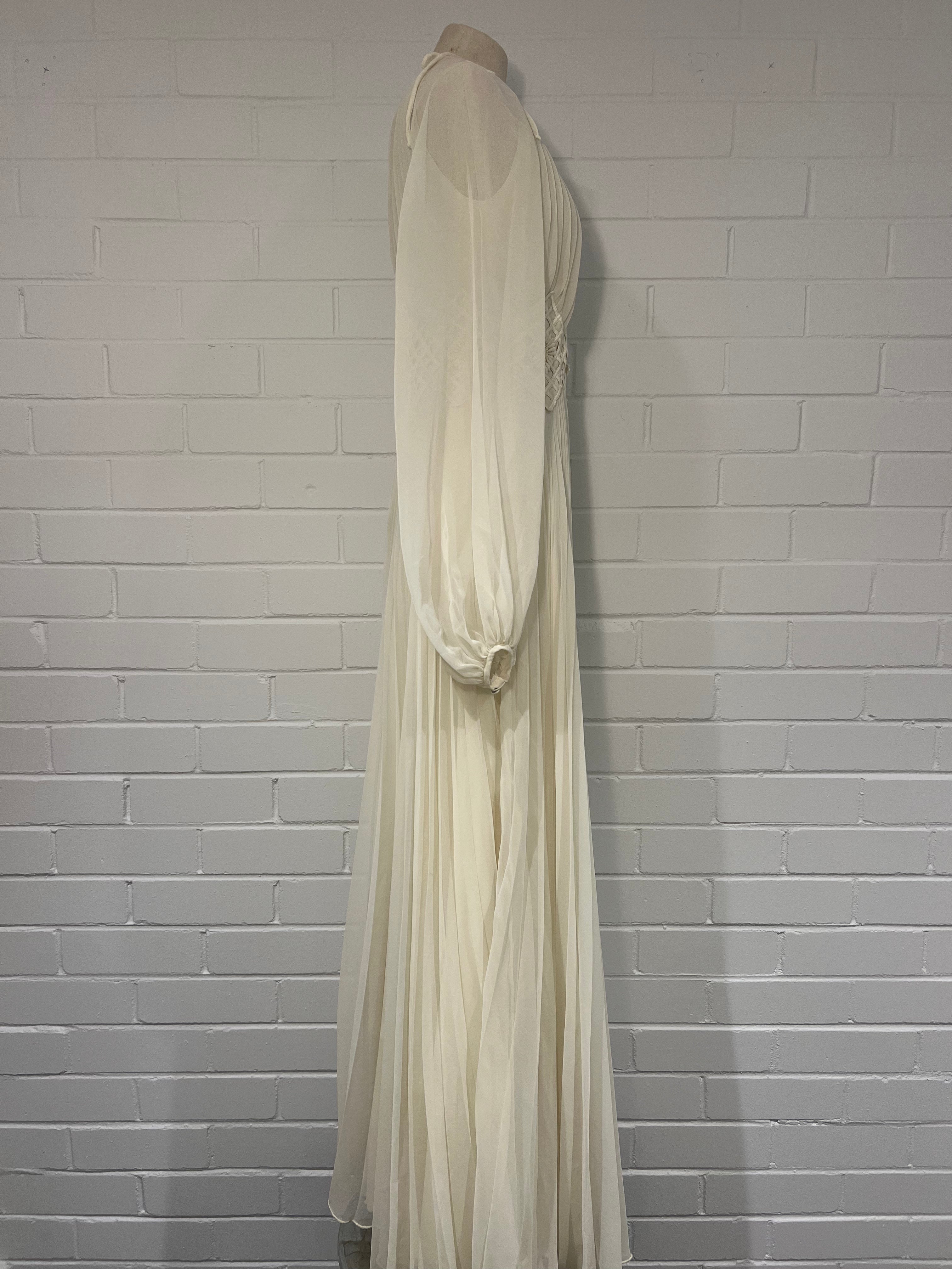 1970s Franke Stuart Pleated Dress