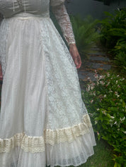 1970s Lace Gunne Sax Dress