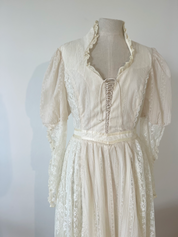 1970s Lace Gunne Sax Dress