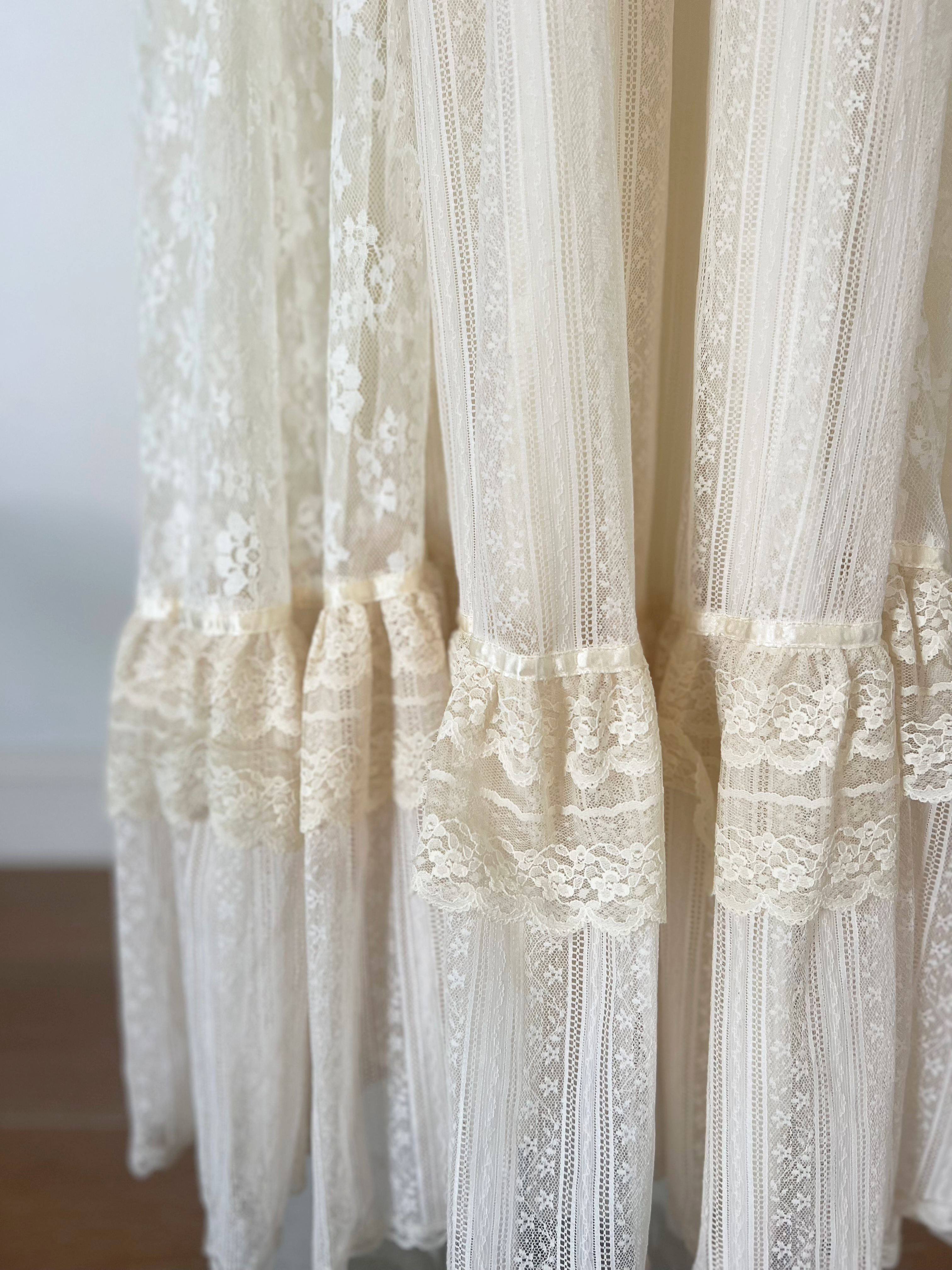 1970s Lace Gunne Sax Dress