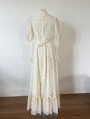 1970s Lace Gunne Sax Dress