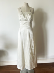 1970s Bridal Slip with Crystal Beaded Topper