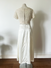 1970s Bridal Slip with Crystal Beaded Topper