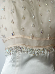 1970s Bridal Slip with Crystal Beaded Topper