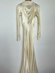 1930s Silk Cowl Neck Dress